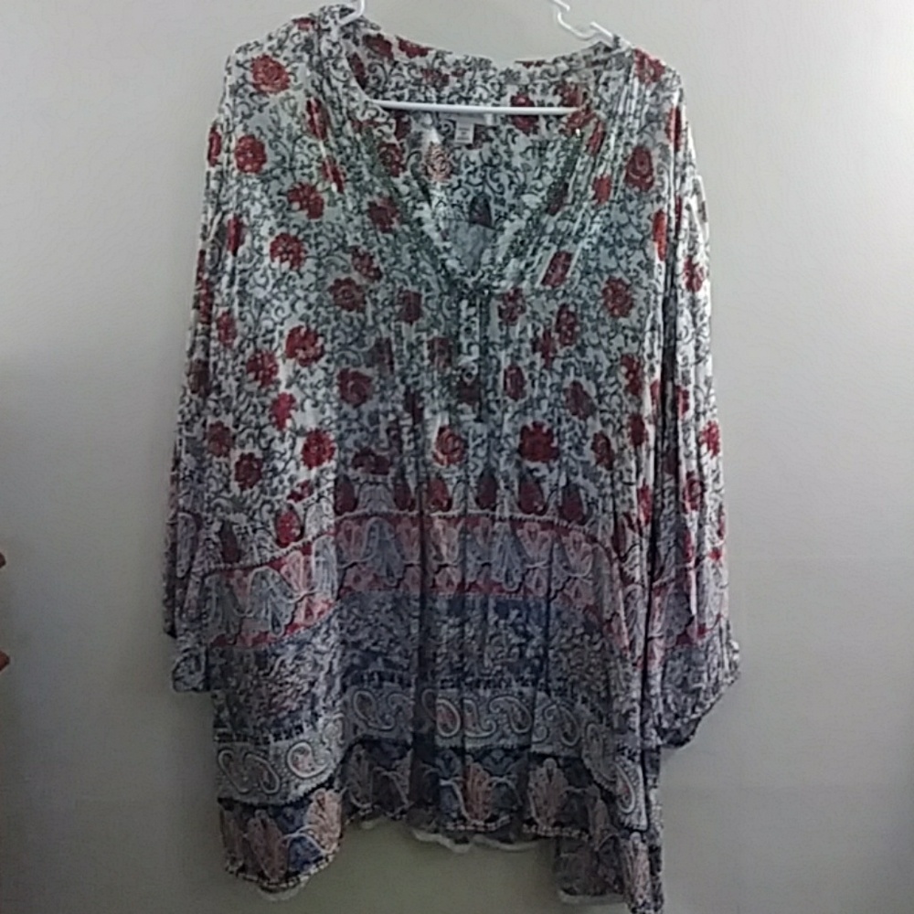 3/4 length sleeve blouse